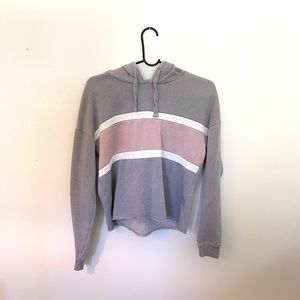 Gray and pink sweatshirt